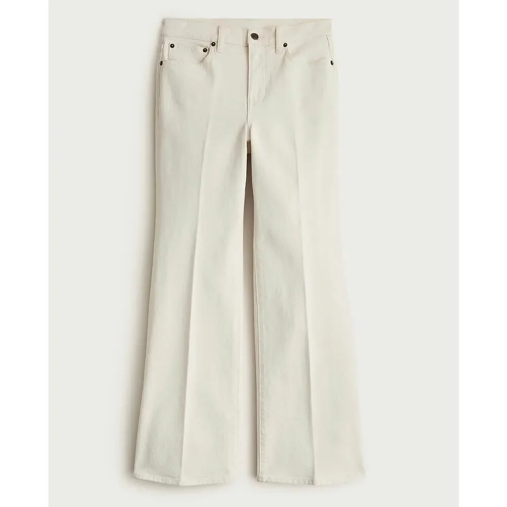 J. Crew Charley Kickout Cropped Jean in super-stretch Ecru Wash NWT size 25